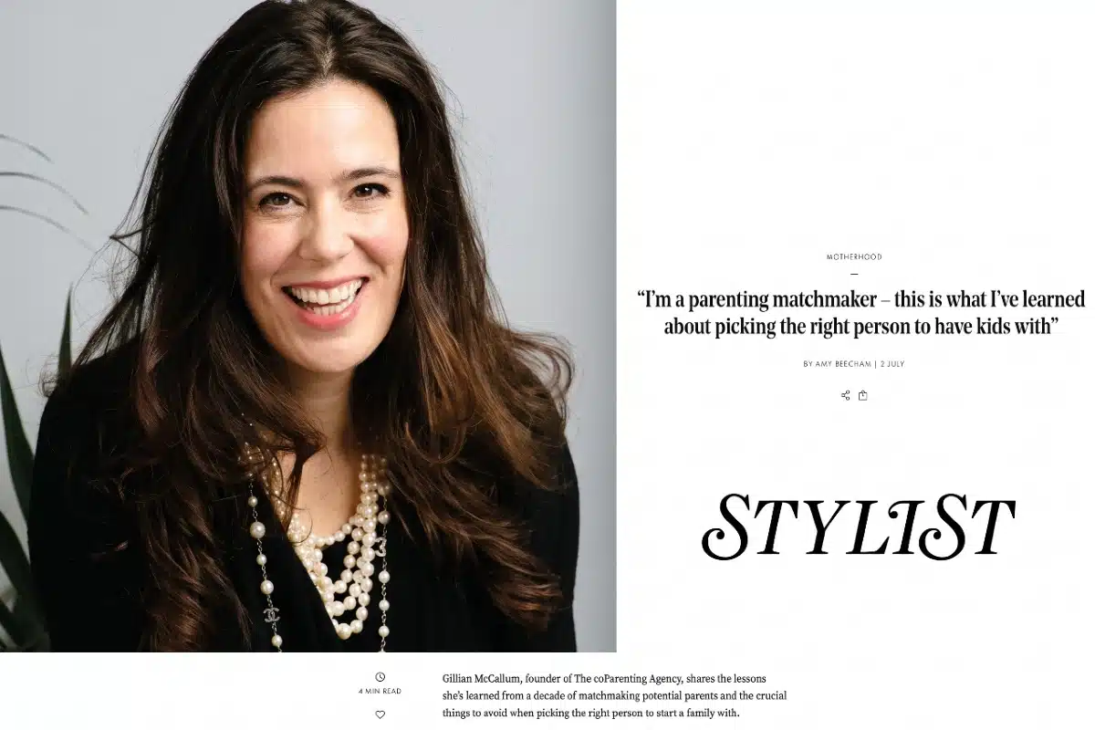 Gillian McCallum in Stylist on picking the right person to have kids with
